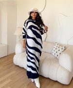 ⁦Tricot Dress Zebra⁩ - الصورة ⁦3⁩
