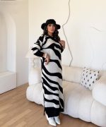 ⁦Tricot Dress Zebra⁩ - الصورة ⁦5⁩